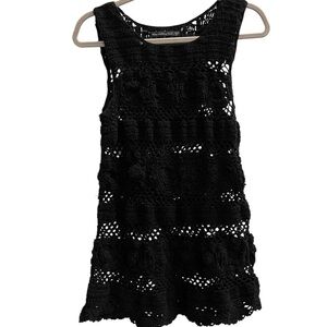 Abercrombie & Fitch Black Crochet Knit Dress Size XS / Size Small